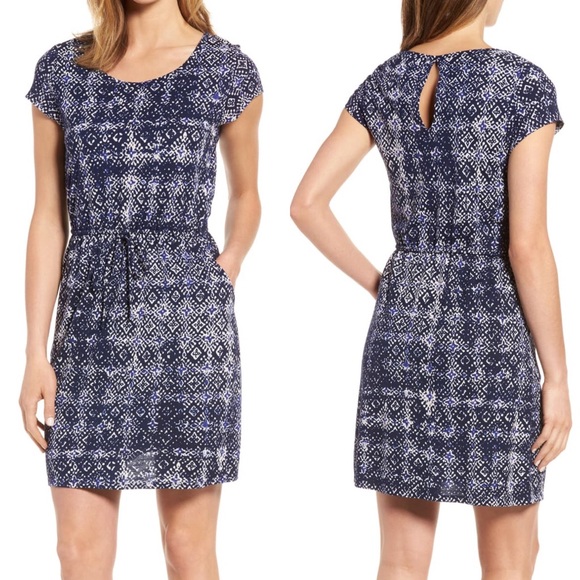 Lucky Brand Dresses & Skirts - Lucky Brand Tile Print Drawstring Dress